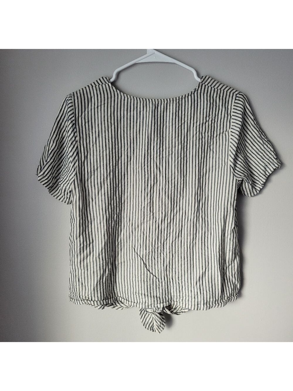 Madewell Novel Tie-Front Top in Stripe - Picture 6 of 7